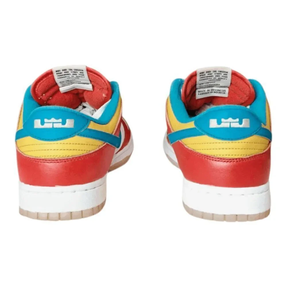 NIKE Dunk Low QS 'Lebron James Fruity Pebbles' Sneakers Size 10